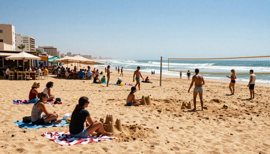 Ain Diab Beach activities and views Ain Diab Beach activities and views